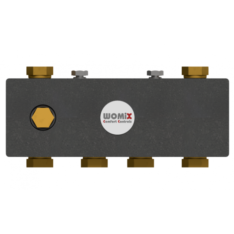 Womix rozdzielacz CX 2F z wbudowanym mini sprzęgłem hydraulicznym dla systemu MIX-BOX dla 2 stref grzewczych kod 604012 