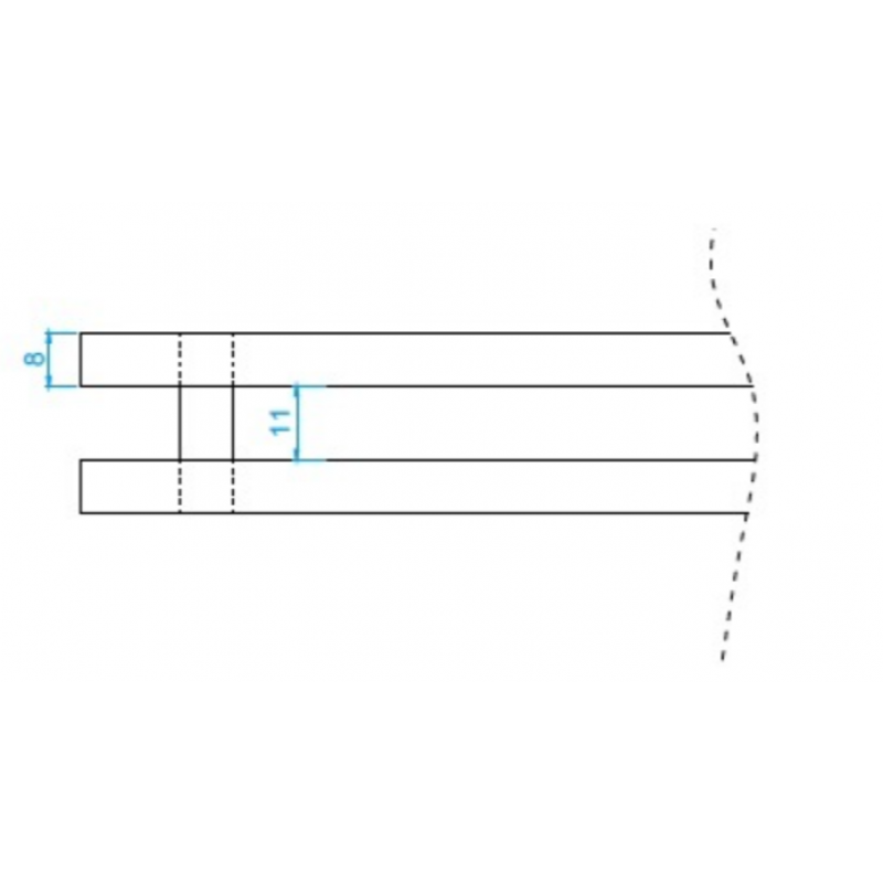 Regulus Podest - drewniany 300, 11 mm, DĄB, typu-LISTWA, długość 2750 mm do grzejników TRIOVENT / QUATTROVENT, kod PODDL30/2750 