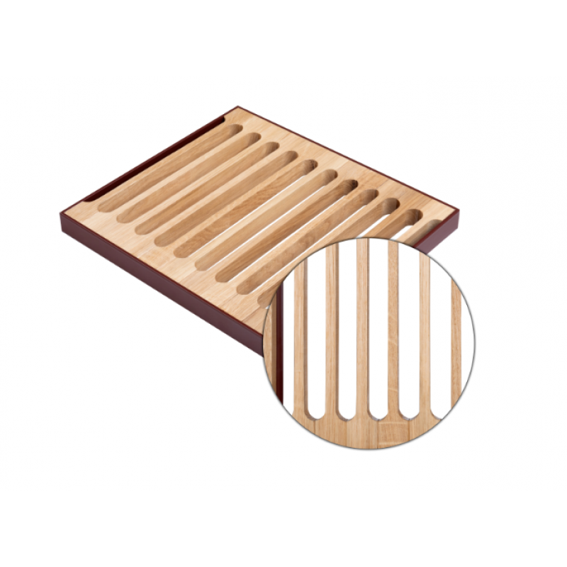 Regulus Podest - drewniany, 350, 17 mm, DĄB-KOŚĆ, długość 900 mm do grzejników DUO / QUATTRO kod PODDK35/900