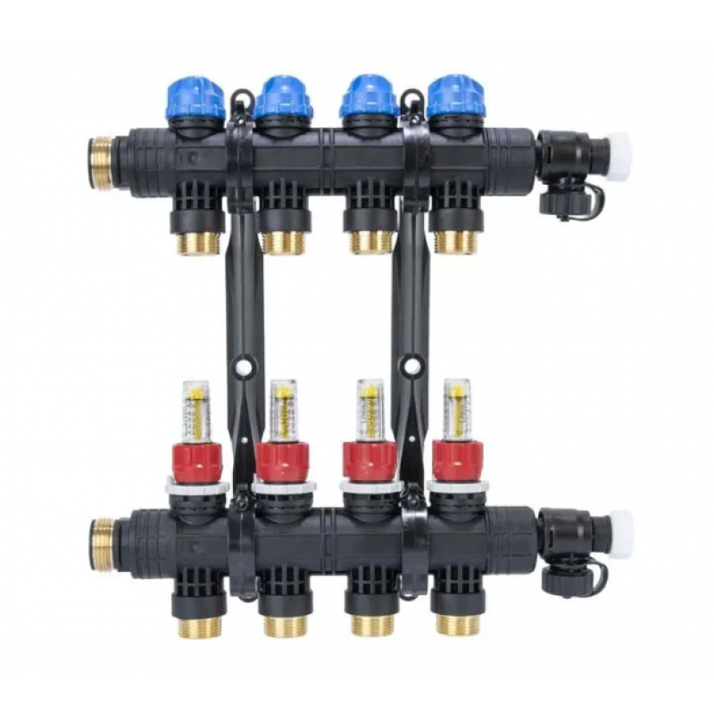 Afriso rozdzielacz z poliamidu ProCalida EF1 K  4 - obiegi grzewcze G1 cala 0,2-1,6l/min kod 81264