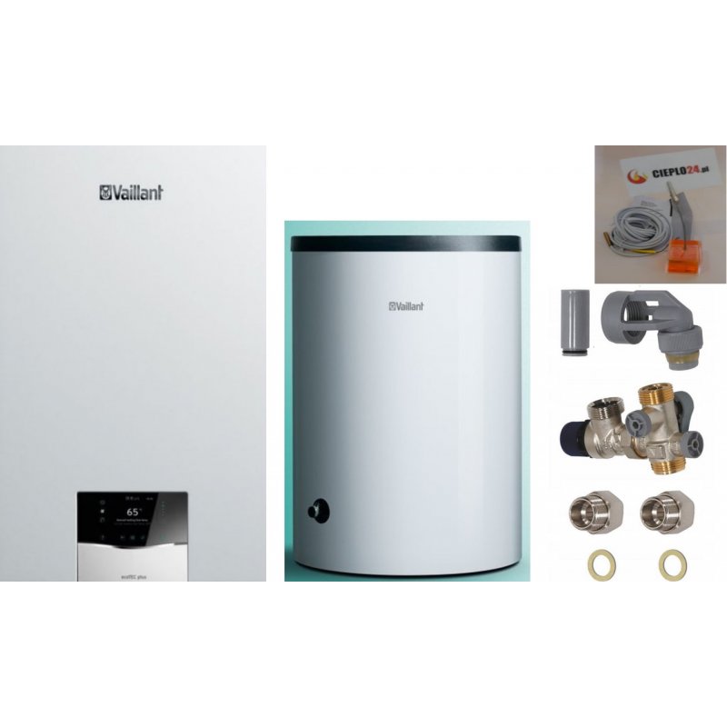 Vaillant VC 30CS/1-5 ecoTEC plus +VIH R 200/6B wymiennik + grupa bezpieczeństwa + czujnik NTC Kod 8000012036