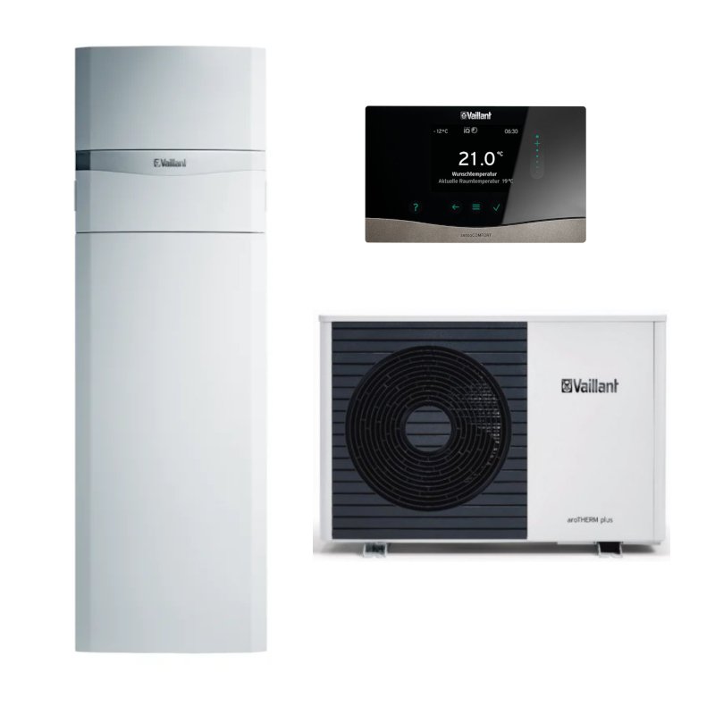 Vaillant Zestaw aroTHERM VWL 75/6 A + VIH QW 190/6E uniTOWER plus + sensoCOMFORT VRC 720 Kod 0010044181