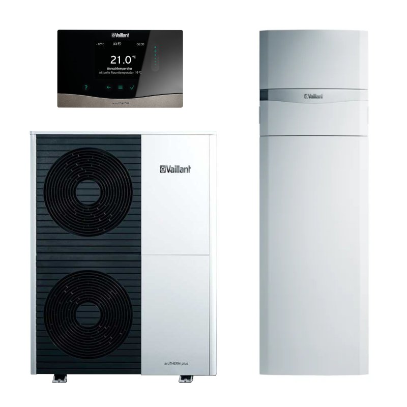 Vaillant Zestaw aroTHERM VWL 125/6 A + VIH QW 190/6E uniTOWER plus + sensoCOMFORT VRC 720 Kod 0010044183