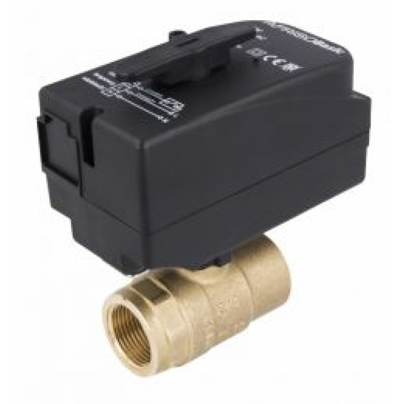 Afriso bev223 2-drogowy zawór kulowy z siłownikiem, dn25, rp1 cala, kvs 60, 24 v ac, no, kod: 9022310