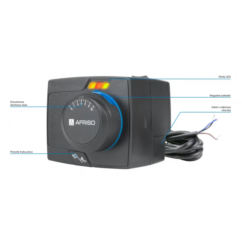 Afriso ARM 323 ProClick siłownik elektryczny 3-punktowy, 230 V AC, 60 s, 6 Nm kod 1432310 