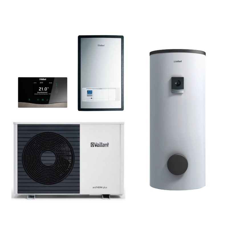 Vaillant Zestaw aroTHERM VWL 75/6 A + VWZ MEH 97/6 + VIH RW 300/3BR + sensoCOMFORT VRC 720 Kod 0010044191