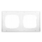 TECH FG-02 ramka szklana, podwójna, wymiar wewnętrzny otworu 2 x 55x55 mm, kolor biały kod WG.23.0026 