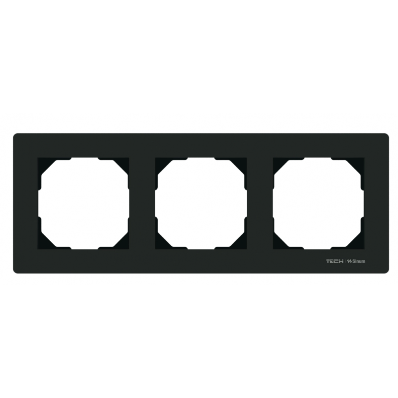 TECH FG-03 ramka szklana, potrójna, wymiar wewnętrzny otworu 3 x 55x55 mm, kolor czarny kod WG.23.0031