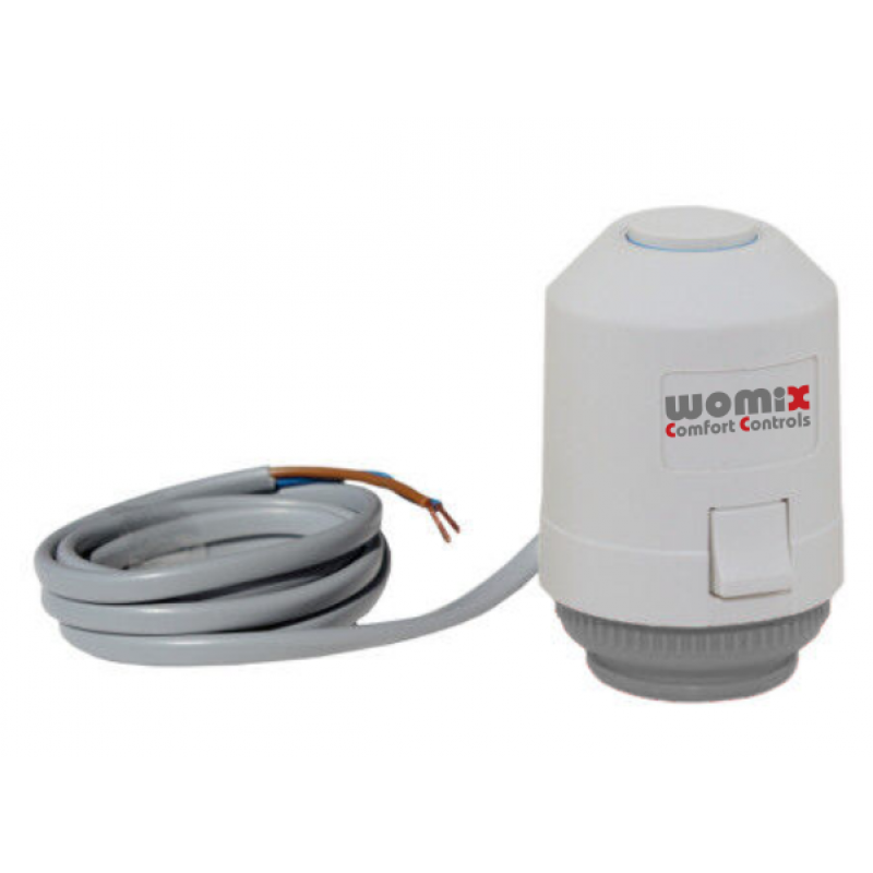 Womix MP VM200 siłownik termoelektryczny 230 V AC z adapterem do rozdzielaczy CS-Rot kod 401080