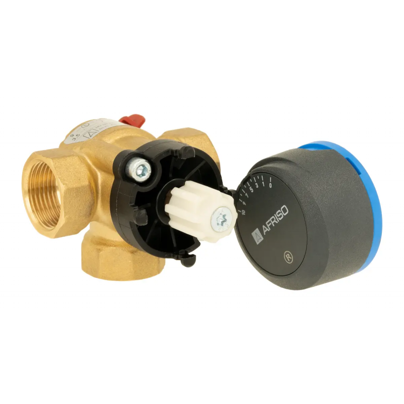 Afriso Vario ProClick ARV 382 Zestaw regulacyjny 3-drogowy obrotowy zawór mieszający DN20, Rp 3/4 cala + siłownik elektryczny ARM 343 kod 1338254 