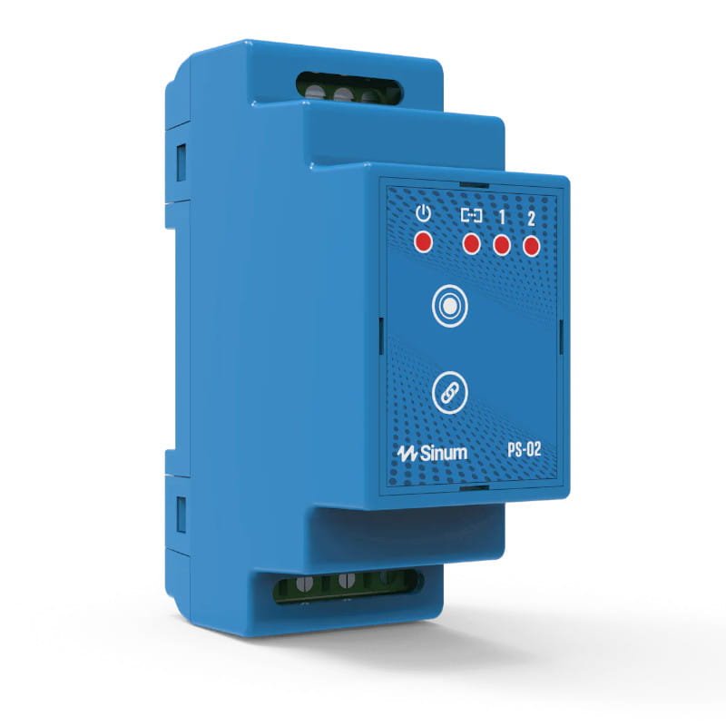 TECH PSZ-02 Moduł przekaźnika do sterowania rolet na szynę DIN kolor niebieski kod WG.23.0019