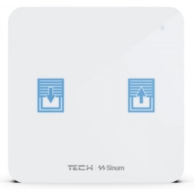 TECH WZ-02 Dwupolowy dotykowy szklany włącznik rolet Sinum kolor biały kod WG.23.0021