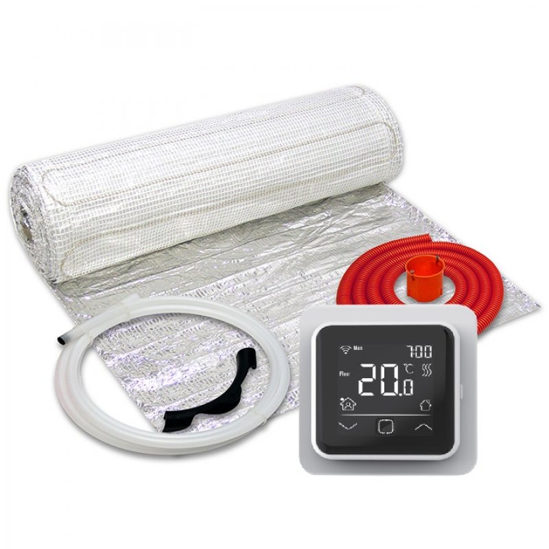 Thermoval Zestaw ogrzewania podłogowego z matą grzewczą WT 2010 AL, 150 W/m2, 3,0 m2, 450 W, regulator TVT 40 CB WiFi (biały) kod 5901812599605