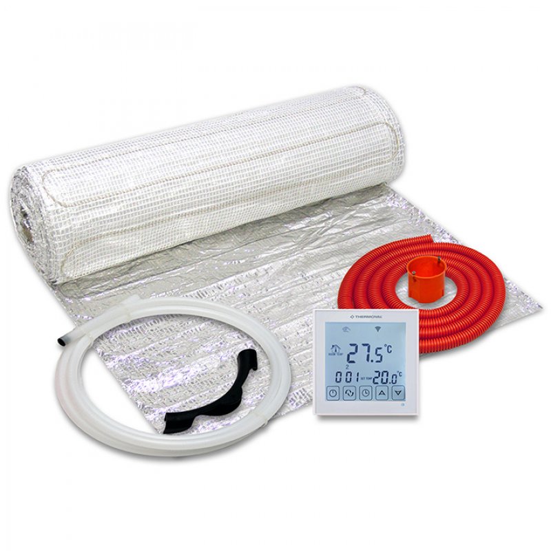 Thermoval Zestaw ogrzewania podłogowego z matą grzewczą WT 2010 AL, 150 W/m2, 1,5 m2, 225 W, regulator TVT 31 WiFi kod 5904302014183