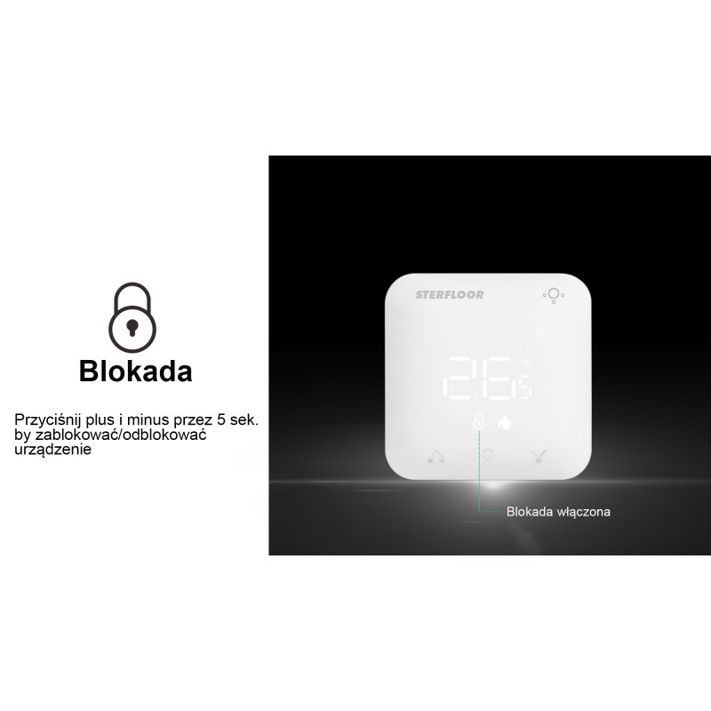 Euroster TSWIFI Regulator temperatury do systemu T8WIFI STERFLOOR Kod ETSWIFI 