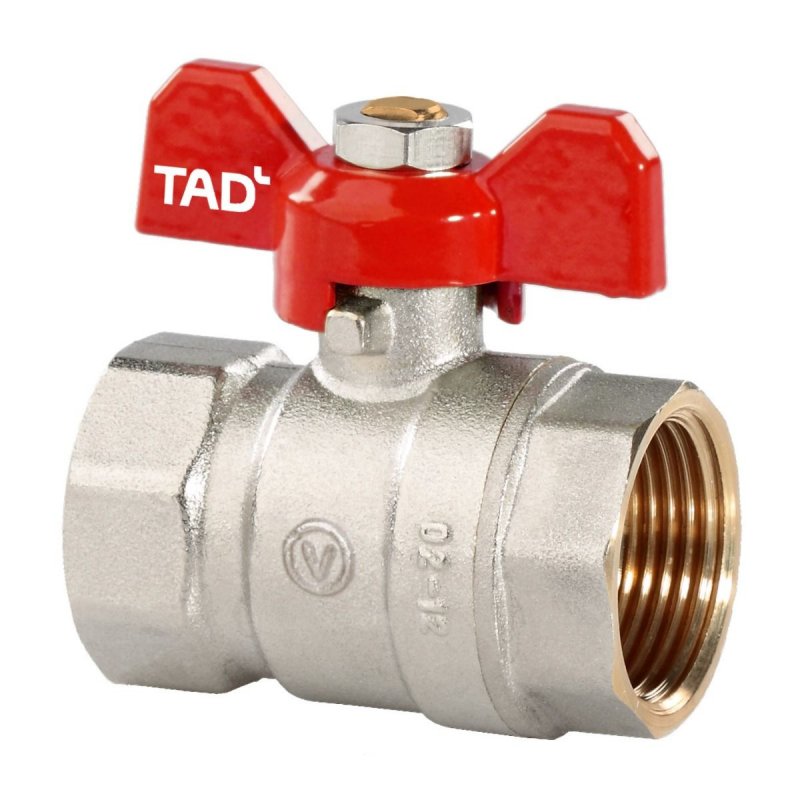 TADLINE Zawór wodny kulowy DN20 3/4" nn prosty z dławikiem motylkowym kod ALTH-995553