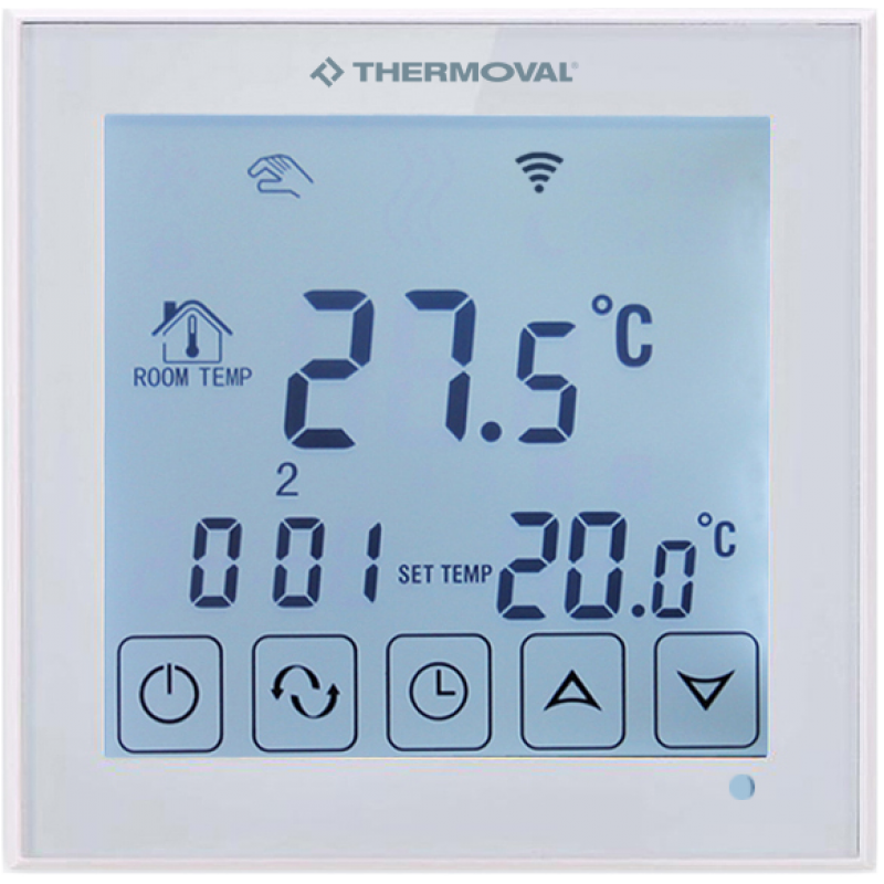 Thermoval Zestaw ogrzewania podłogowego z matą grzewczą WT 2010 AL, 150 W/m2, 5,0 m2, 750 W, regulator TVT 31 WiFi kod 5904302014237 