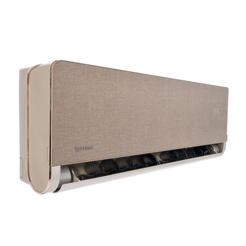 Rotenso Versu Cloth Caramel VCC35XI Klimatyzator pokojowy o mocy 3,5 kW (jednostka wewnętrzna), smart Wi-Fi, złota obudowa Kod VCC35XI 