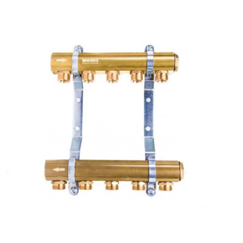 Womix CM-N 3F rozdzielacz mosiężny centralnego ogrzewania, 3-obwody, kod 200203