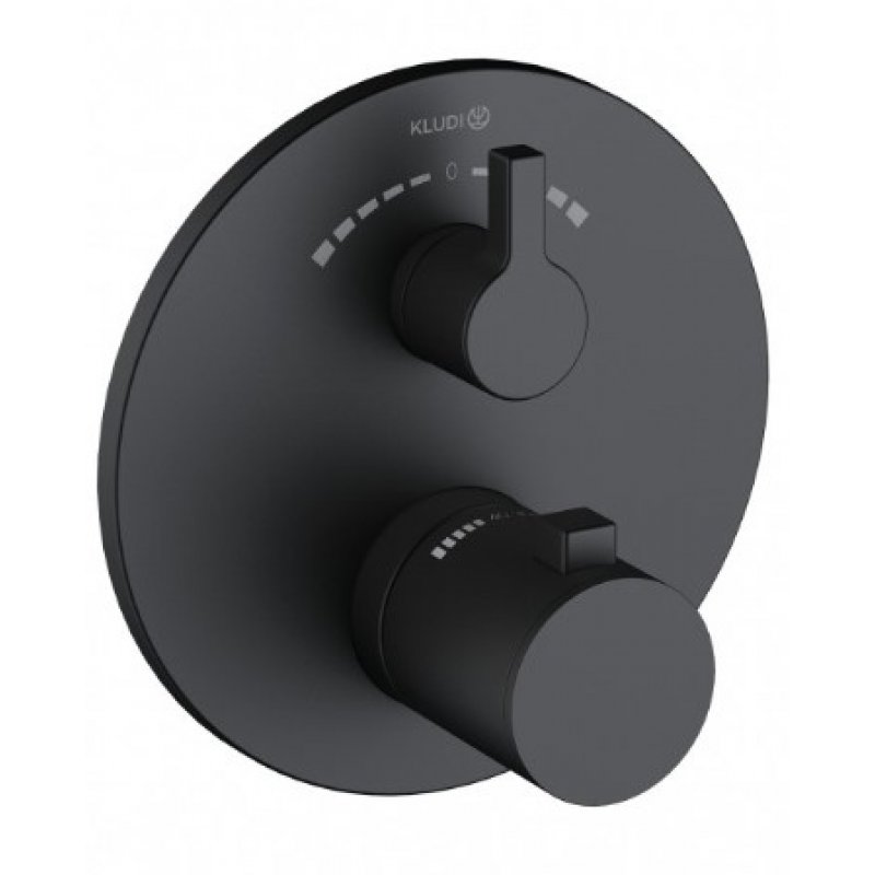 KLUDI NOVA FONTE Puristic podtynkowa bateria wannowo-natryskowa z termostatem do 88022 kolor czarny mat kod 208103915
