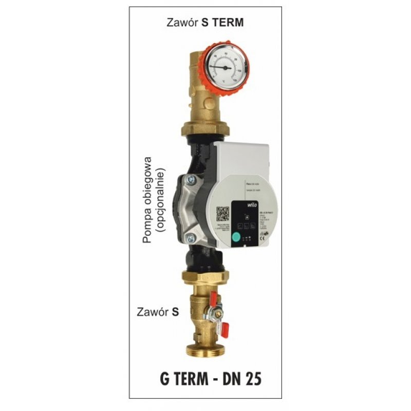 Womix Grupa G TERM – DN 25 (1”) z pompą Wilo Yonos Para 25/8, kod 700009