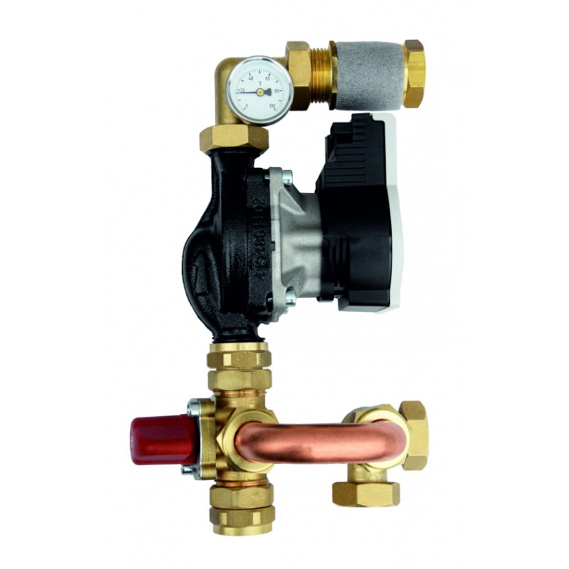 Womix Grupa mieszająco – pompowa M-SMT – DN20 z pompą Grundfos UPM3S Auto 15-60 130, pojedyncza grupa pompowa kod 200480