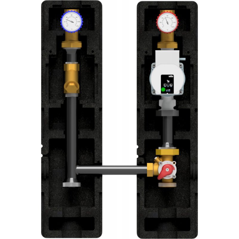Womix D-SMT 250 Grupa pompowa DN 25 z zaworem mieszającym obrotowym, z pompą Wilo Yonos Para 25/6 kod 649054