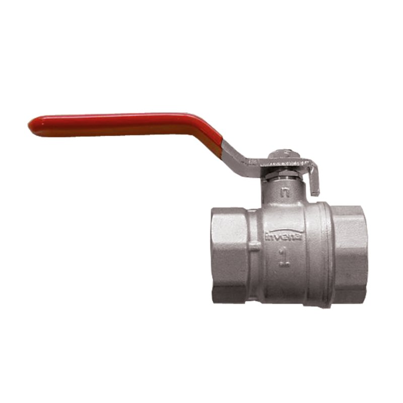 Invena Zawór kulowy z dźwignią stalową, z GW/GW kod: ZK-01-015-L 