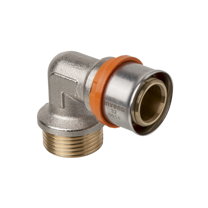 Invena PROV Kolano 90° z gwintem zewnętrznym  16x1/2" Kod  PA-52-001-E
