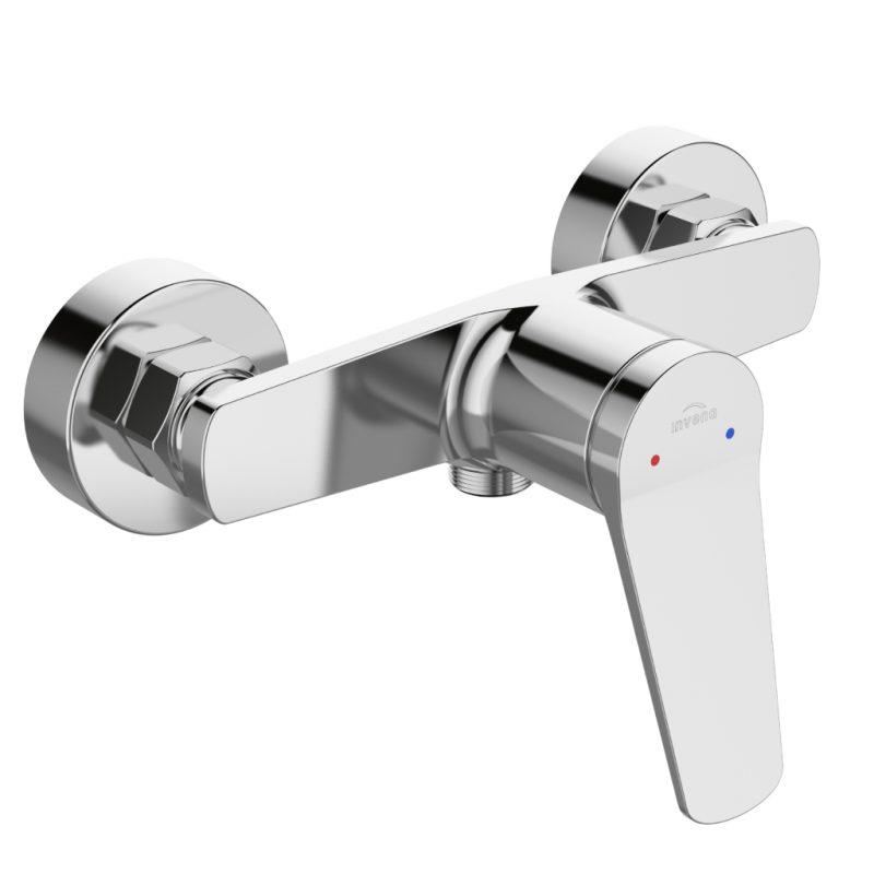 Invena Bateria natryskowa Alonia chrom Kod BN-70-001-V 