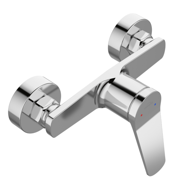 Invena Bateria natryskowa Alonia chrom Kod BN-70-001-V 