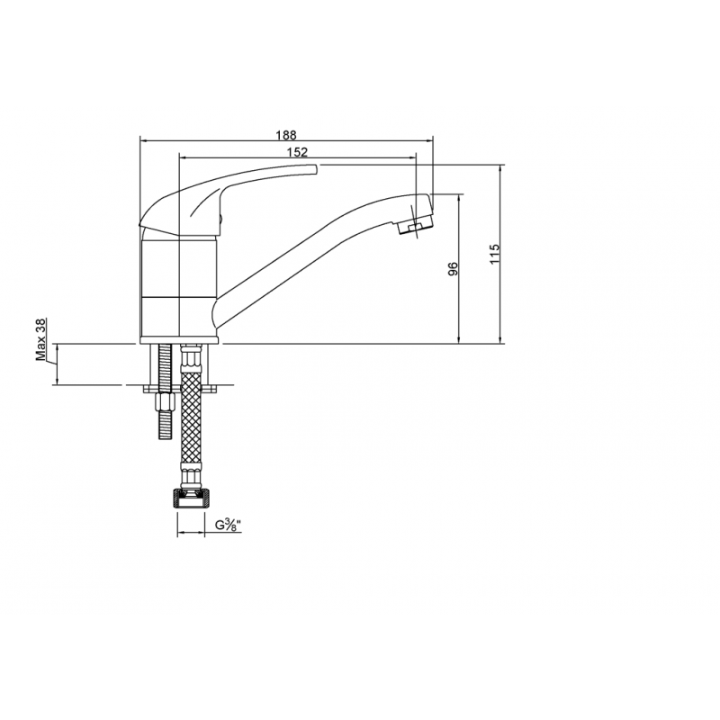 Invena Bateria umywalkowa Perea chrom Kod: BU-05-K01-Q 
