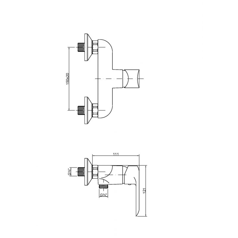 Invena Bateria natryskowa Siros czarna Kod BN-90-004-A 