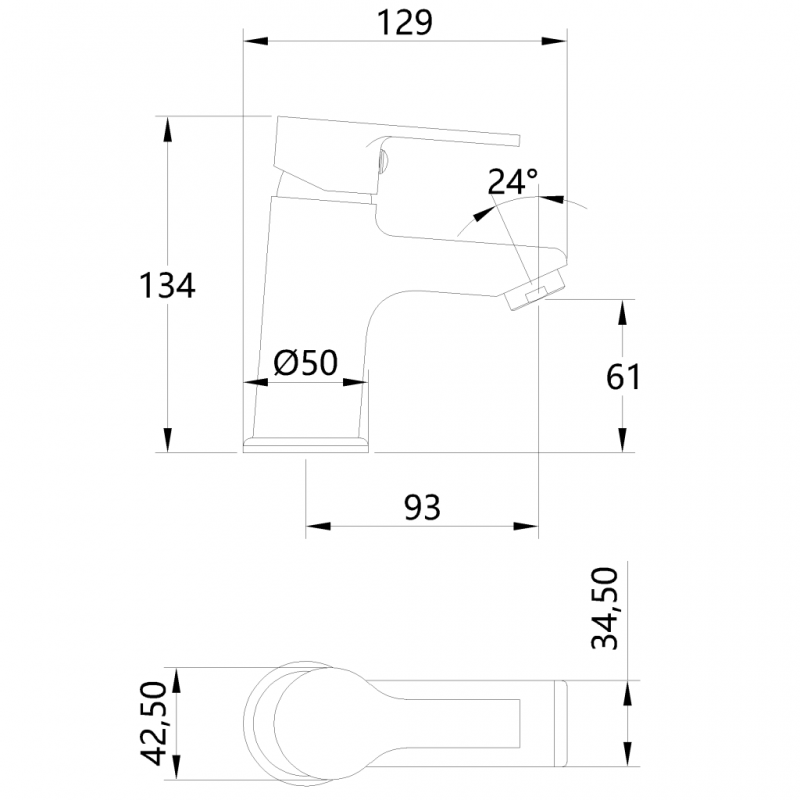 Invena Bateria umywalkowa Bralos chrom Kod  BU-07-001-A 