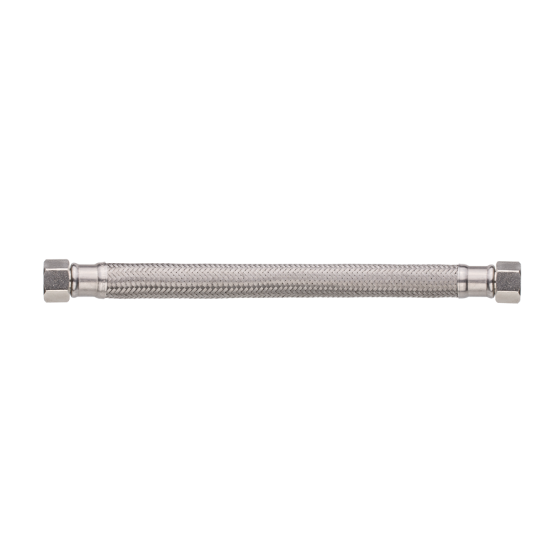 Invena Wężyk w oplocie ze stali nierdzewnej o przelocie GW 12 lub 15 mm z GW-GW 50cm 3/4" GW 3/4" GW Kod WS-50-050-G 