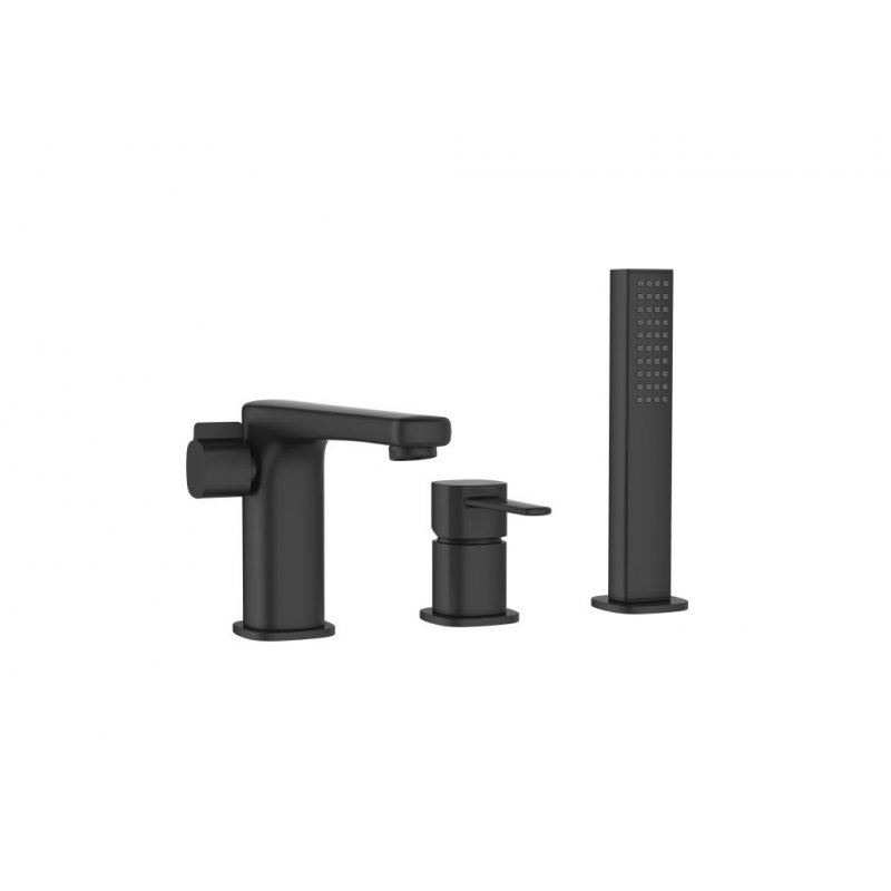 Invena Bateria wannowa 3-otworowa Glamour czarny Kod: BW-02-S04-V 