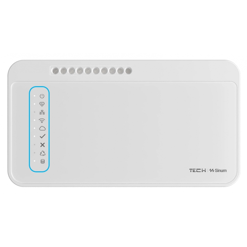 Tech EH-01 Lite Centrala Sterująca Sinum komunikacja bezprzewodowa WTP oraz przewodowa TECH SBUS, kolor biały kod WG.23.0179 