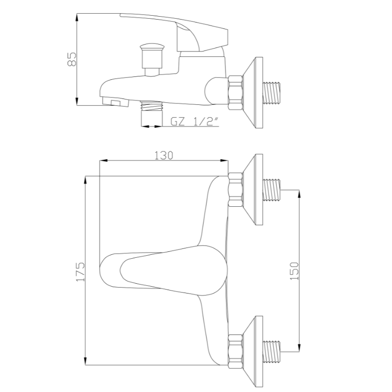 Invena Bateria wannowa Ava New Chrom Kod: BW-06-001-X 