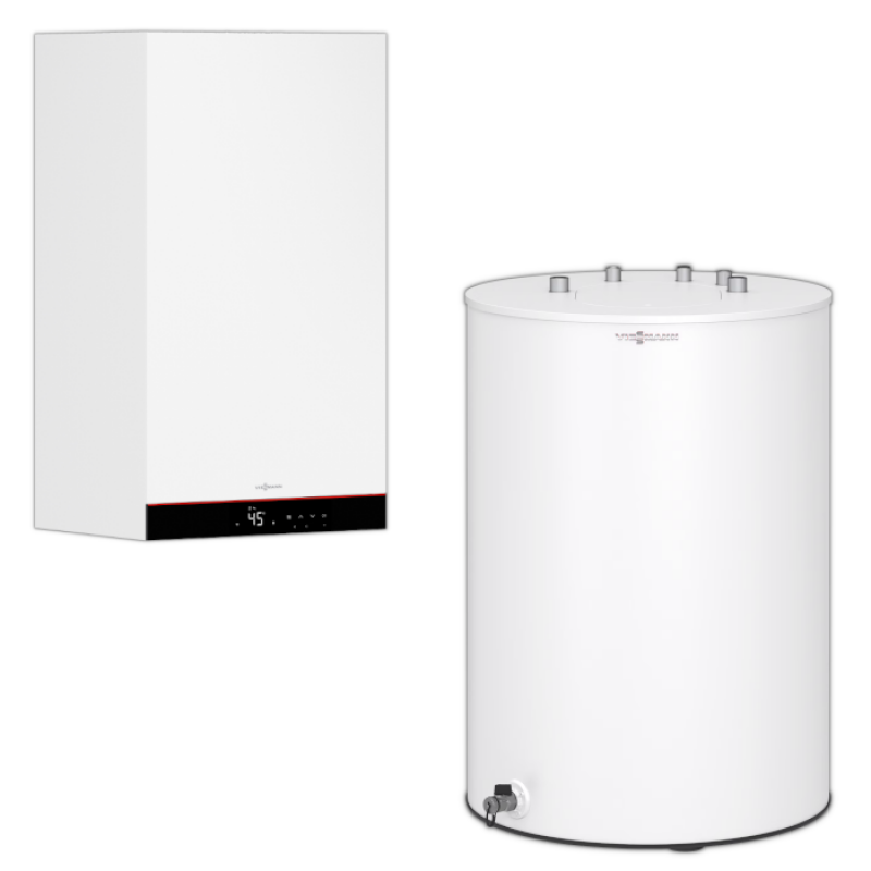 Viessmann VITODENS 050-W B0HA 25 kW Pakiet Kocioł + zasobnik Vitocell 100-W Typ CUGB o pojemności 120l kod Z028058