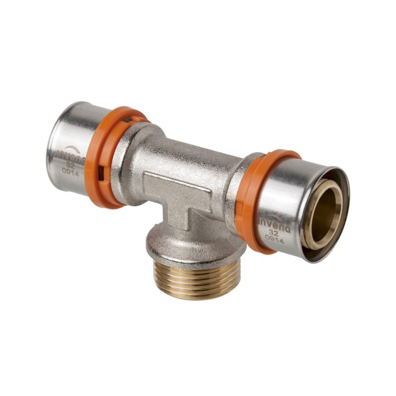 Invena Trójnik z gwintem zewnętrznym Invena PROV Kod PA-63-001-E