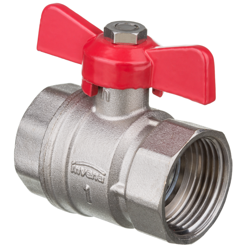 Invena Zawór kulowy z pokrętłem motylkowym z GW/GW 1/2 cal Kod ZK-02-015-L