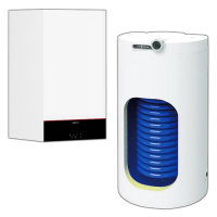 Viessmann VITODENS 100-W 32 kW Pakiet Kocioł jednofunkcyjny + zasobnik c.w.u. EWS 160 o pojemności 144l z grzałką ceramiczną 2,2kW Kod Z028204