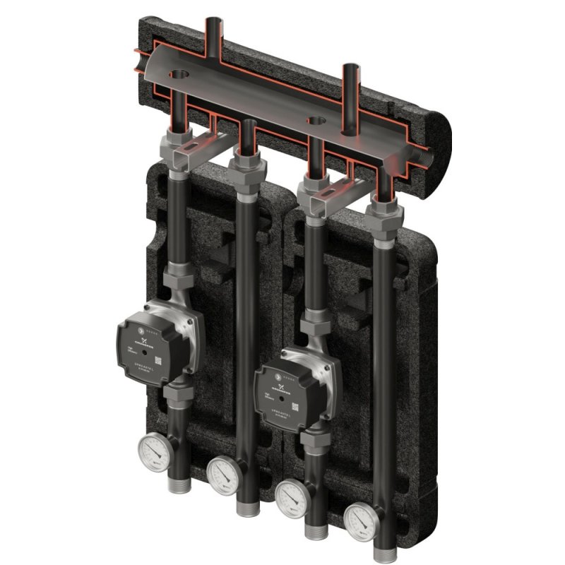 Elterm Brygada 2D+ 050 Zestaw hydrauliczny (KRE 2D+, 2 x grupa UNI, pompy DN25 LFP) kod 840050