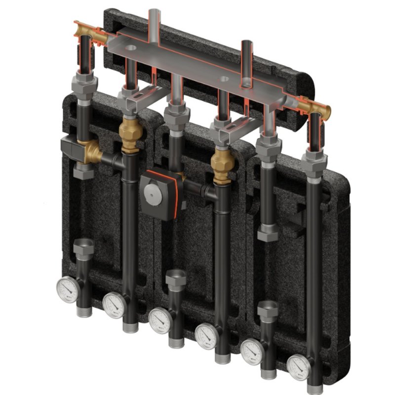Elterm Brygada 3D+ 7034 Zestaw hydrauliczny (KRE 3D, UNI, VTA322, VRG432, siłownik ARA) kod 847034