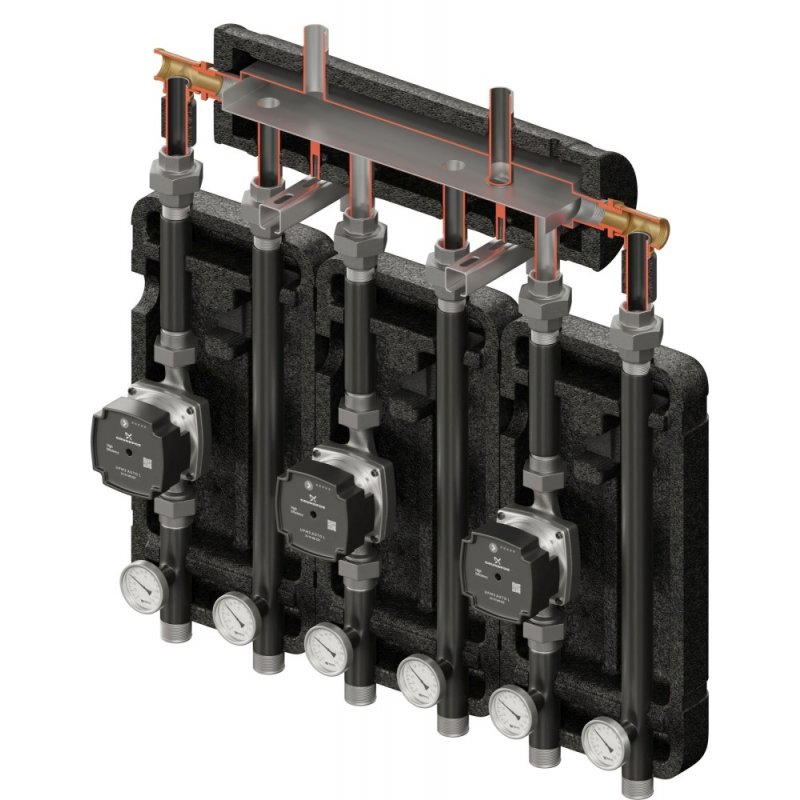 Elterm Brygada 3D+ 8000 Zestaw hydrauliczny (KRE 3D, 3 x grupa UNI, pompy DN25 LFP) kod 848000