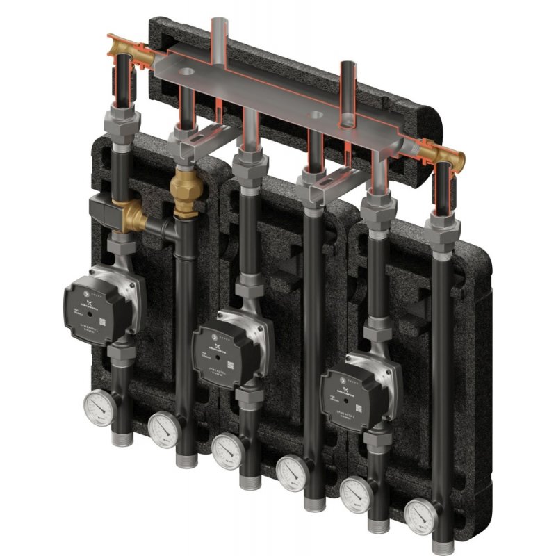 Elterm Brygada 3D+ 8005 Zestaw hydrauliczny (KRE 3D, 2xUNI, VTA372, pompy DN25 LFP) kod 848005