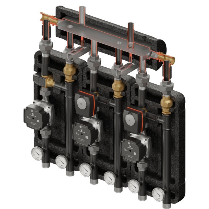 Elterm Brygada 3D+ 8544 Zestaw hydrauliczny (KRE, VTA372, 2xVRG432, siłownik ARA, pompy DN25 LFP) kod 848544