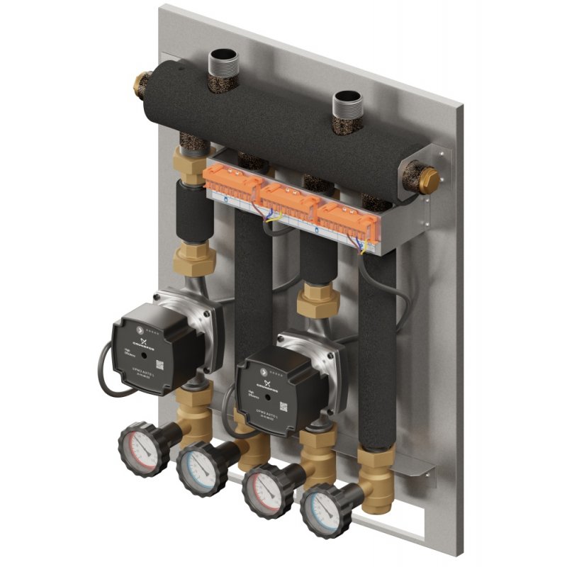 Elterm Szwadron 2D+ 070 Zabudowany zestaw hydrauliczny (SKE 2DC+ 35 kW, 2 x UNI, pompy DN15 Grundfos) kod 835070