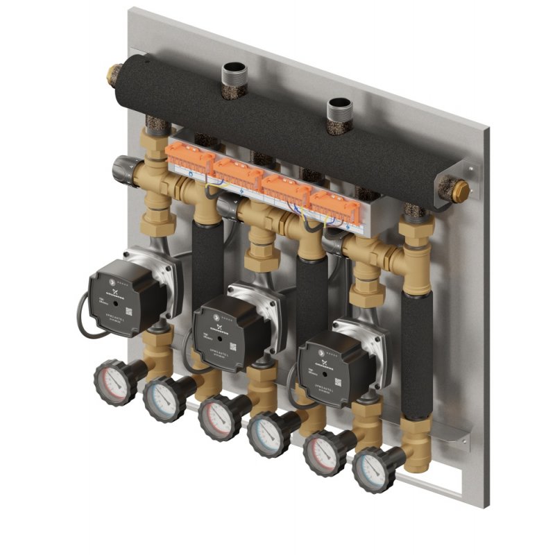 Elterm Szwadron 3D+ 8333 Zabudowany zestaw hydrauliczny (SKE 3DC+ 35 kW, 3 x z. mieszający termostatyczny, pompy DN15 LFP) kod 838333