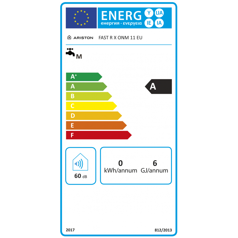 Ariston FAST R X 11 - NG Gazowy przepływowy podgrzewacz wody, 21.5 kW, GZ50, KOD: 3632523 
